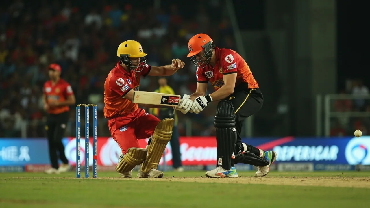 Editorial view of a tactical field placement during a T20 league fixture, with fielders set for a spinner